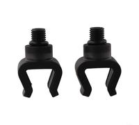 2 teste di supporto per canna da pesca alla carpa, con dimensioni compatte e impugnatura antiscivolo, adatte per supporti per canne da 3/8