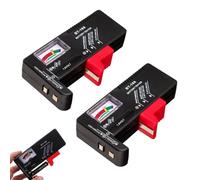 2 tester per batteria, tester per batterie BT-168, tester per batterie AA AAA C D 9 V 1,5 V, compatto e pratico, controllo dello stato della batteria per batterie standard e ricaricabili