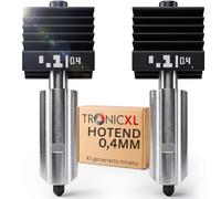 2 testine di stampa Hotend P2S H2S H2D adatte per Bambu Lab 0,4 mm ugello per filamento da 1,75 mm come PETG-HF PLA Basic ASA ABS nylon testina di stampa hot end