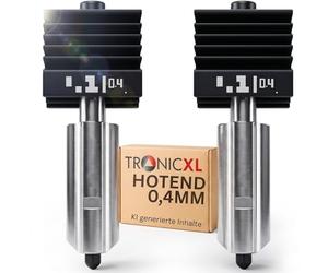 2 testine di stampa Hotend P2S H2S H2D adatte per Bambu Lab 0,4 mm ugello per filamento da 1,75 mm come PETG-HF PLA Basic ASA ABS nylon testina di stampa hot end