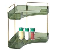 2 Tier Countertop Organizer, Bathroom Vanity Shelf, Space-Saving Storage Rack with Open Design, Non-Slip Stable Base, Makeup, Shower Accessories, Sink, Cabinet, Countertop Use