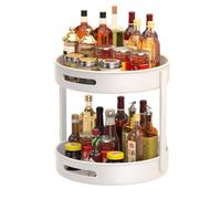 2 Tier Lazy Susan Turntable Organizer,12'' Rotating Spice Rack ,Countertop Organizer for Cabinet, Kitchen, Bathroom, White,Black, Green(bianca)