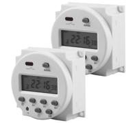 2 timer da 12 V, CN101A, timer digitale LCD, programmabile, timer da 12 V, timer digitale LCD, timer settimanale, adattabile a una varietà di attività di controllo del tempo