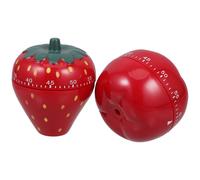 2 timer da cucina meccanico da 60 minuti, a forma di fragola e cachi, timer per