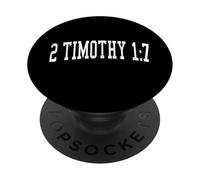 2 Timoteo 1:7 Versetto della Bibbia Collegiata Cristiana Distressed PopSockets PopGrip Adesivo