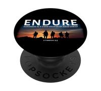 2 Timothy 2:3 Endure Hardness as a Good Soldier of Christ PopSockets PopGrip Adesivo