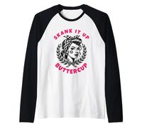 2 Tone Ska Rude Girl Skank it Up Buttercup Maglia con Maniche Raglan