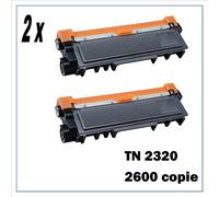 2 toner brother tn 2320 per stampante DCP L2500 2520 2540 HL 2340 2360 MFC 2700