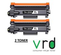 2 TONER TN-2510XL COMPATILE PER BROTHER L2800DW L2827DW L2400DWE L2627DW L2665DW