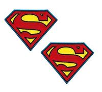 2 toppe compatibili con logo Super-Man Knight, toppa tattica con supereroe comico, divertente, ricamata, con emblema militare, per giacche, zaini, vestiti, gilet, uniformi, vestiti