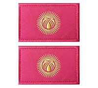 2 toppe con bandiera del Kirghizistan AliPlus ricamato tattico militare Morale Patch Hook and Loop