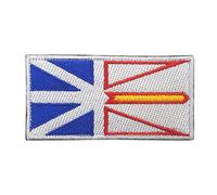 2 toppe con bandiera di Terranova e Labrador, Canada New Foundland e Labrador Province, toppe ricamate canadesi con gancio sul retro, per borsa di stoffa fai da te, pantaloni, zaino, cappello Nice pro