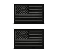 2 toppe per bandiere in gomma 3D in PVC, colore nero, americano, materiale resistente, senza passante, tattico nero USA emblema per vestiti, borse, zaini, gilet uniforme