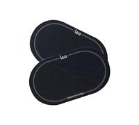 2 toppe protettive antiurto per grancassa, colore nero, 15,7 x 9 cm, doppio passo