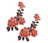 2 toppe ricamate a forma di fiore, termoadesive e decorative, per vestiti, cappelli, giacche, toppe ricamate con ferro da stiro, da cucire