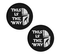 2 toppe tattiche con scritta "This is the way" per mezzo casco, cacciatore di taglie, divertente, con emblema militare, ricamo, con gancio e anello, per giacche, zaini, vestiti, gilet, uniformi