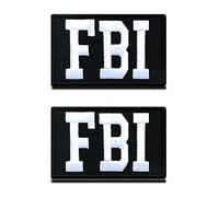 2 toppe tattiche militari di F.B.I Special Police Hook and Loop completamente ricamate etichette morali toppe con emblema per attaccare a cappelli, zaini, uniformi, vestiti per cani