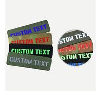 2 toppe tattiche riflettenti personalizzate con nome, con ganci e anelli per zaini, vestiti e cappelli, con il tuo nome ricamato