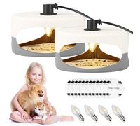 2 trappole per lampada antipulci per la casa, trattamento delle pulci, kit trappola per pulci con 4 lampadine LED e 12 cuscinetti adesivi, cattura pulci non tossiche per tappeti di casa, biancheria da