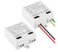 2 trasformatori LED Mini 12 V/DC: AC 230 V a DC 12 V 850 mA trasformatore, mini trasformatore, mini trasformatore luci e strisce piccole e piatte senza requisiti di carico minimi
