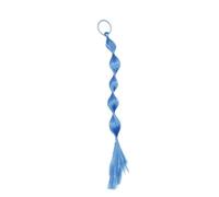2 trecce colorate per bambini, 42 cm, con lanterne, accessori per capelli per bambini, con anelli e fasce per capelli (blu scuro)