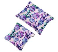 2 trousse da viaggio con cactus acquerello tropicale da giardino tascabile, a chiusura automatica, portatile, senza cerniera, mini trousse da viaggio per cuffie, monete, rossetti, cosmetici, gioielli,