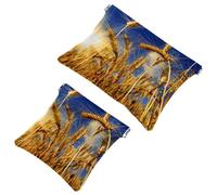 2 trousse da viaggio con conchiglie e conchiglie a forma di conchiglia e vita marina, a chiusura automatica, portatile, senza cerniera, mini trousse da viaggio per cuffie, monete, rossetti, cosmetici,