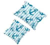 2 trousse da viaggio con conchiglie e conchiglie a forma di conchiglia e vita marina, a chiusura automatica, portatile, senza cerniera, mini trousse da viaggio per cuffie, monete, rossetti, cosmetici,