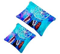 2 trousse da viaggio con conchiglie e conchiglie a forma di conchiglia e vita marina, a chiusura automatica, portatile, senza cerniera, mini trousse da viaggio per cuffie, monete, rossetti, cosmetici,