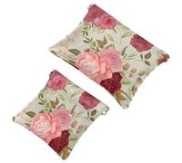2 trousse da viaggio con girasole che fioriscono per cosmetici, a chiusura automatica, portatile, senza cerniera, mini borsa da viaggio per cuffie, monete, rossetti, cosmetici, auricolari, gioielli,
