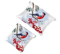 2 trousse per cosmetici, con ali colorate e farfalle, con chiusura automatica, portatile, senza cerniera, mini trousse da viaggio per monete, rossetti, cosmetici, auricolari, gioielli, organizer,