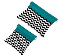 2 trousse per cosmetici, con motivo campo da basket, con fondo in parquet, con chiusura automatica, mini borsa da viaggio portatile per monete, rossetti, auricolari, gioielli, organizer, Multicolore