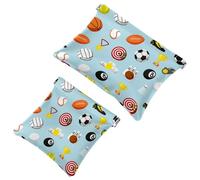 2 trousse tascabili con bandiera del tennis australiano, borsa per cosmetici, con chiusura automatica, senza cerniera, mini borsa da viaggio per monete, rossetti, cosmetici, auricolari, gioielli,