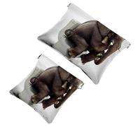 2 trousse tascabili con bandiera inglese e scritta "Keep Calm and Love", a chiusura automatica, portatile, senza cerniera, mini borsa da viaggio per monete, rossetti, cosmetici, auricolari, gioielli,