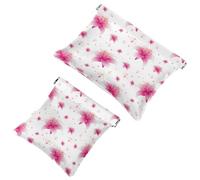 2 trousse tascabili con bandiera inglese e scritta "Keep Calm and Love", a chiusura automatica, portatile, senza cerniera, mini borsa da viaggio per monete, rossetti, cosmetici, auricolari, gioielli,