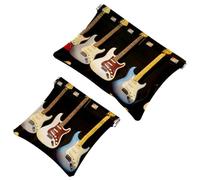 2 trousse tascabili con bandiera inglese e scritta "Keep Calm and Love", a chiusura automatica, portatile, senza cerniera, mini borsa da viaggio per monete, rossetti, cosmetici, auricolari, gioielli,