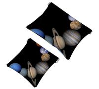 2 trousse tascabili con camomilla in stile cartone animato, per cosmetici, con chiusura automatica, senza cerniera, mini borsa da viaggio per monete, rossetti, cosmetici, auricolari, gioielli,