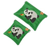 2 trousse tascabili con camomilla in stile cartone animato, per cosmetici, con chiusura automatica, senza cerniera, mini borsa da viaggio per monete, rossetti, cosmetici, auricolari, gioielli,