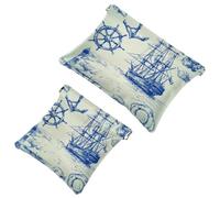 2 trousse tascabili con il leone di Giuda, a chiusura automatica, portatile, senza cerniera, mini borsa da viaggio per cuffie, monete, rossetti, cosmetici, auricolari, gioielli, organizer, Multicolore