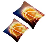 2 trousse tascabili con motivo chakra e ali d'angelo, con chiusura automatica, portatile, senza cerniera, mini borsa da viaggio per cuffie, monete, rossetti, cosmetici, auricolari, gioielli,