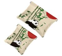 2 trousse tascabili con motivo della Torre Eiffel della Francia sotto l'ombrello rosso, con pittura a olio, con chiusura automatica, mini trousse da viaggio per monete, rossetto, auricolari, gioielli,