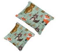2 trousse tascabili con teschio di zucchero messicano del giorno dei morti, borsa per cosmetici a chiusura automatica, portatile, senza cerniera, mini borsa da viaggio per monete, rossetti,