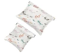 2 trousse tascabili con teschio di zucchero messicano del giorno dei morti, borsa per cosmetici a chiusura automatica, portatile, senza cerniera, mini borsa da viaggio per monete, rossetti,