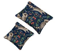 2 trousse tascabili con violino nel fuoco e acqua, con chiusura automatica, portatile, senza cerniera, mini borsa da viaggio per monete, rossetti, cosmetici, auricolari, gioielli, organizer,