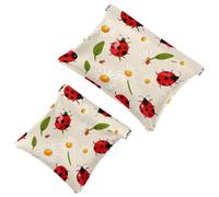 2 trousse tascabili per borse, piccola borsa per il trucco in pelle, portatile, senza cerniera, portamonete e gioielli, controller di fuoco, Multicolore 5., Small and Large, Moda