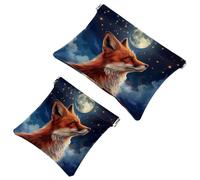 2 trousse tascabili per borse, piccola borsa per il trucco in pelle, portatile, senza cerniera, portamonete e gioielli, controller di fuoco, Multicolore 2., Small and Large, Moda