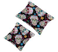 2 trousse tascabili per cosmetici con equazione matematica e fisica, a chiusura automatica, portatile, senza cerniera, mini borsa da viaggio per cuffie, monete, rossetti, cosmetici, auricolari,