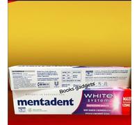 2 Tubetti Mentadent Dentifricio White System Protezione Smalto 125ml