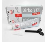 2 Tubetti Sigillante Dirko HT Grigio A 70ml 036.164 Silicone Tenuta Elastica