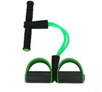 2 tubi di tensione corda pedale fascia resistenza elastica esercizio sit up trazione con maniglia, fitness trimmer shaper for gambe Per Fitness(Green)